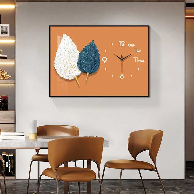 Large Size Abstract Aluminum Alloy Frame Artwork Wall Clock Muted Quartz Clock for Home Decorliving Roombed Room Dcor C251126