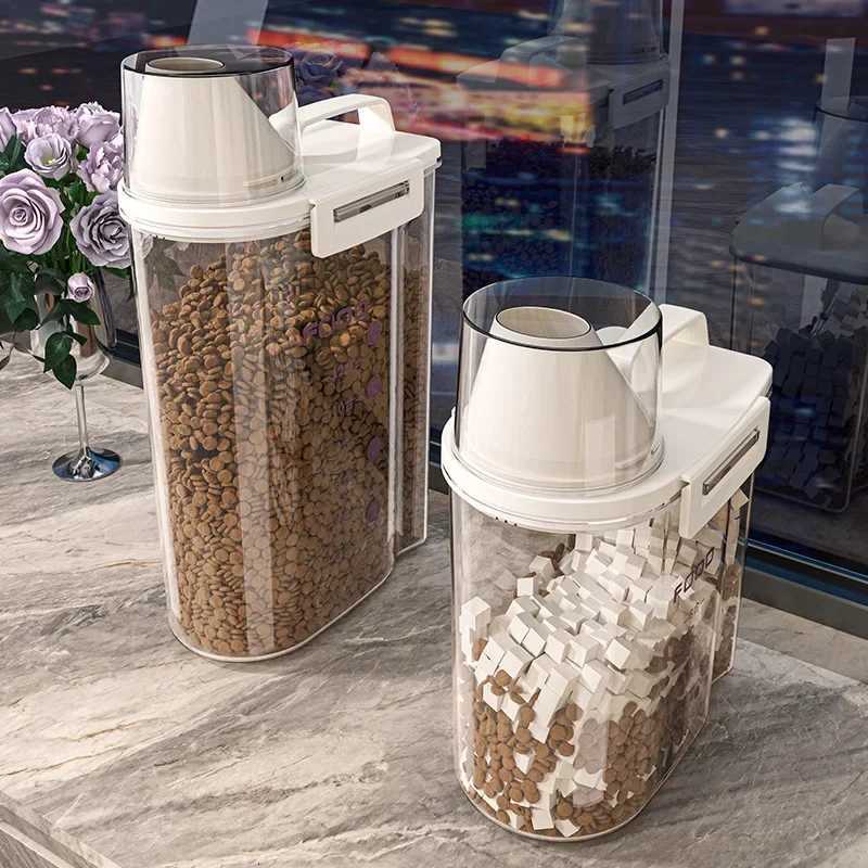 Pet Dog Snack Storage Box Sealed Cat Food Storage Bucket Vacuum Preservation Tank for Pet Food Moisture-proof and Dehumidifying Y251126