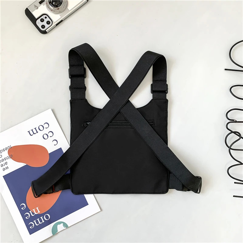 Three layers n Chest Bag Streetwear Unisex Chest Rig Bag Hip-hop waistcoat Chest pack Multi-function Tactical Vest Backpack 251126