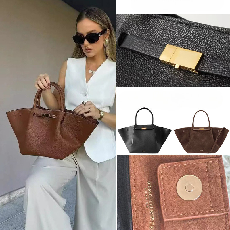 2025 New Designer Wing Bag With High-end Feel New York Bag Made Of Genuine Leather Large Capacity Tote European And American Portable Briefcase
