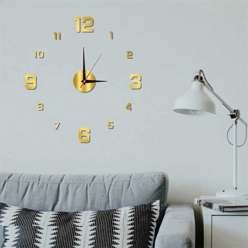 Creative Frameless DIY Wall Clock Wall Decoration Home Silent Clock Living Room Office Wall Decoration Art Bedroom Decor Modern C251126