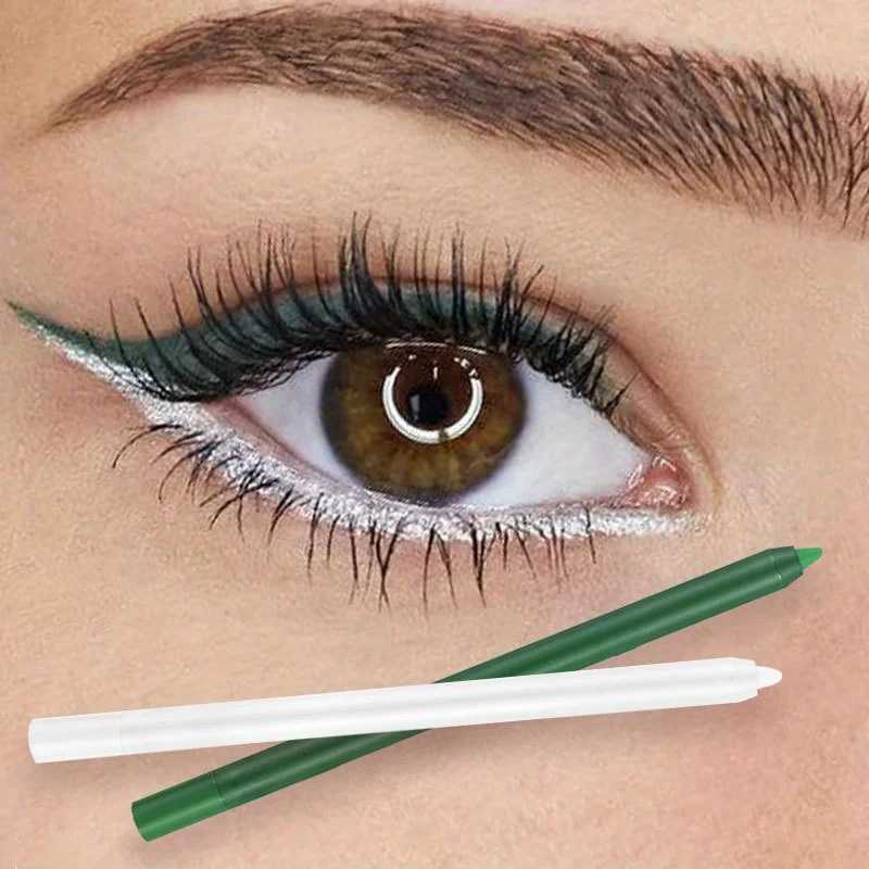 Matte Smooth Green Black Eyeliner Gel Pencil Fast-drying Waterproof Anti-sweat Lasting Eyeliner Pen Eye Beauty Makeup CosmeticsT251126