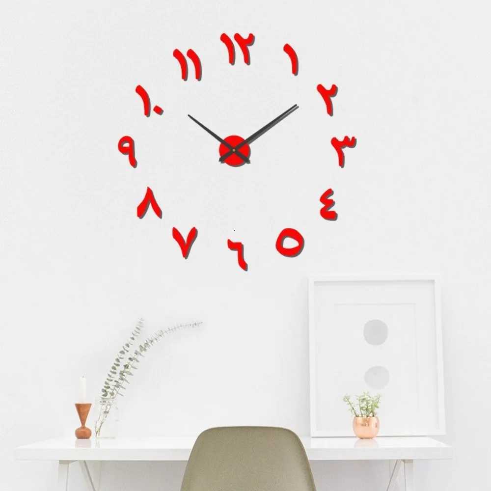 Creative acrylic DIY wall clock household non-punching wall sticker clock living room clock modern simplicity and silence C251126