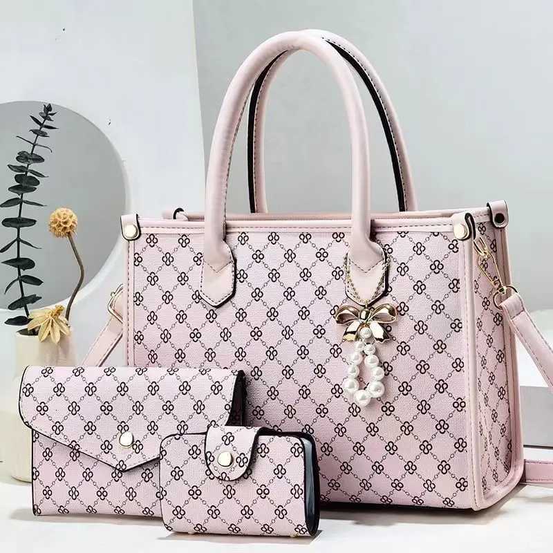 Luxury Bead string Handbags 3 Pieces set Women Bags Designer Tassel Purses Handbags Composite Messenger Female Bag Z251126