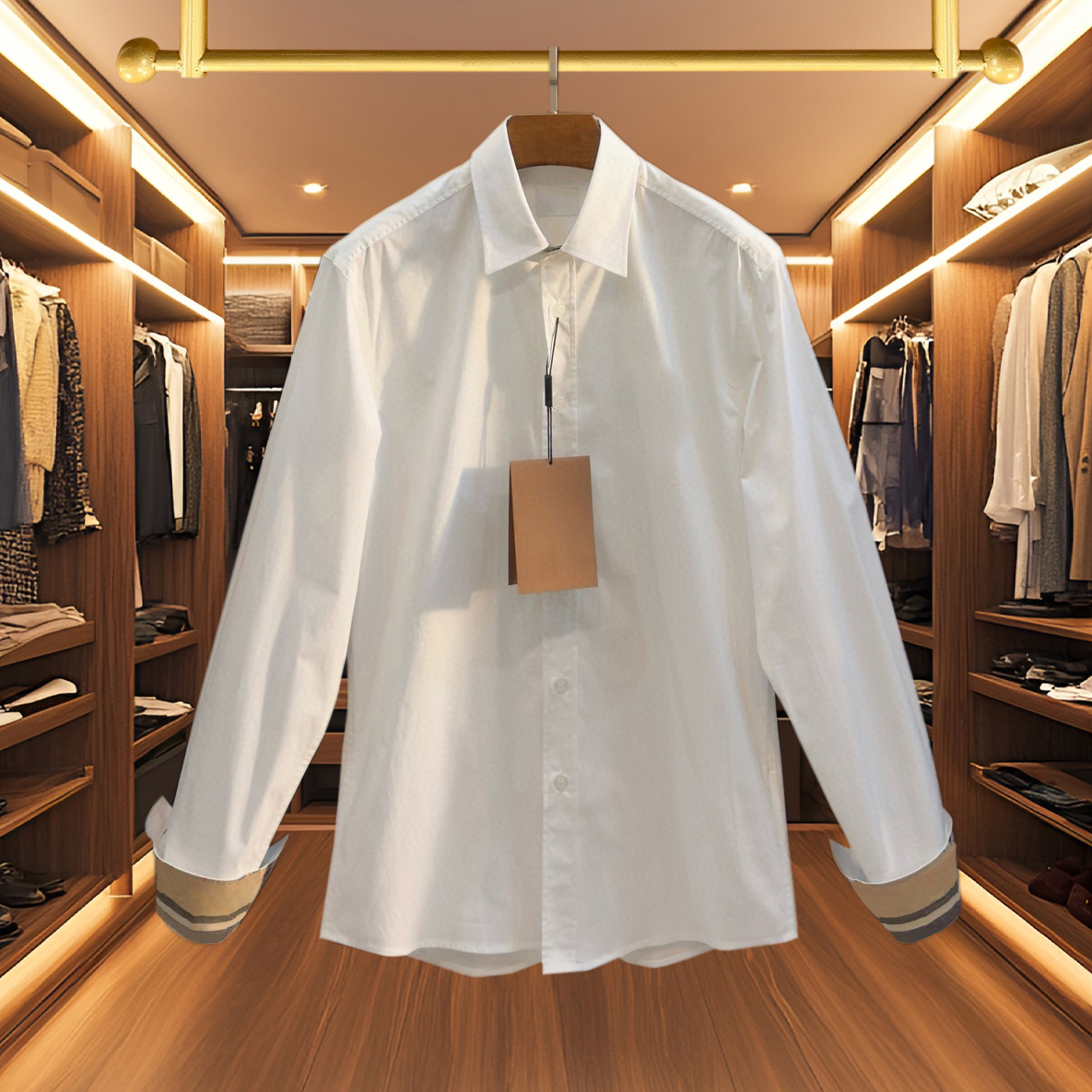 High quality designer men's men's shirt patchwork new long sleeved shirt men's business top women's men's casual shirt