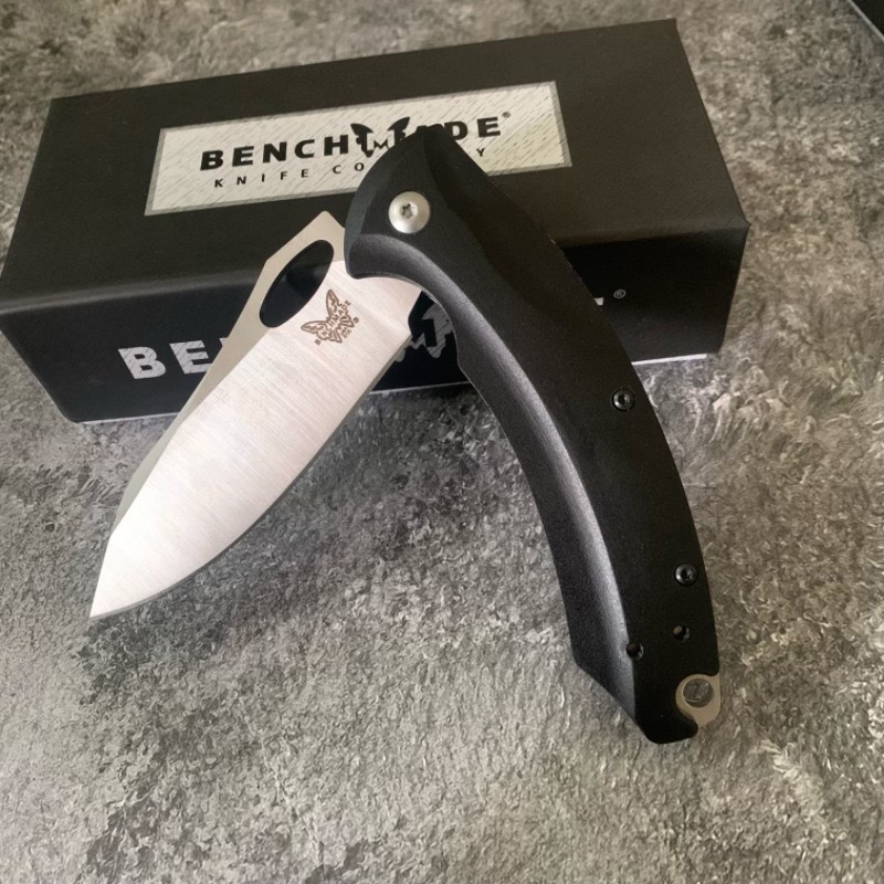 BM 818 Black Stainless Steel D2 Folding Knife with T6 Aluminum Handle - Daily Self-Defense Survival EDC Escape Tool Men's Gifts