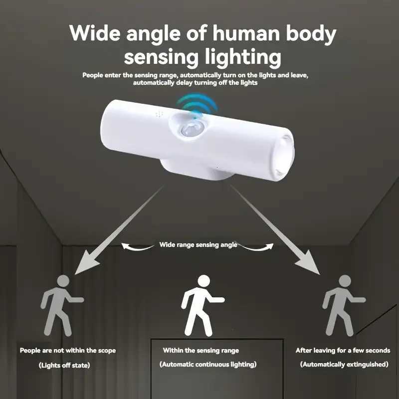 1/2/4Pcs LED Motion Sensor Wall Light USB Rechargeable Night Light Dimmable for Stairs Bedroom Hallway Christmas Gift M251126