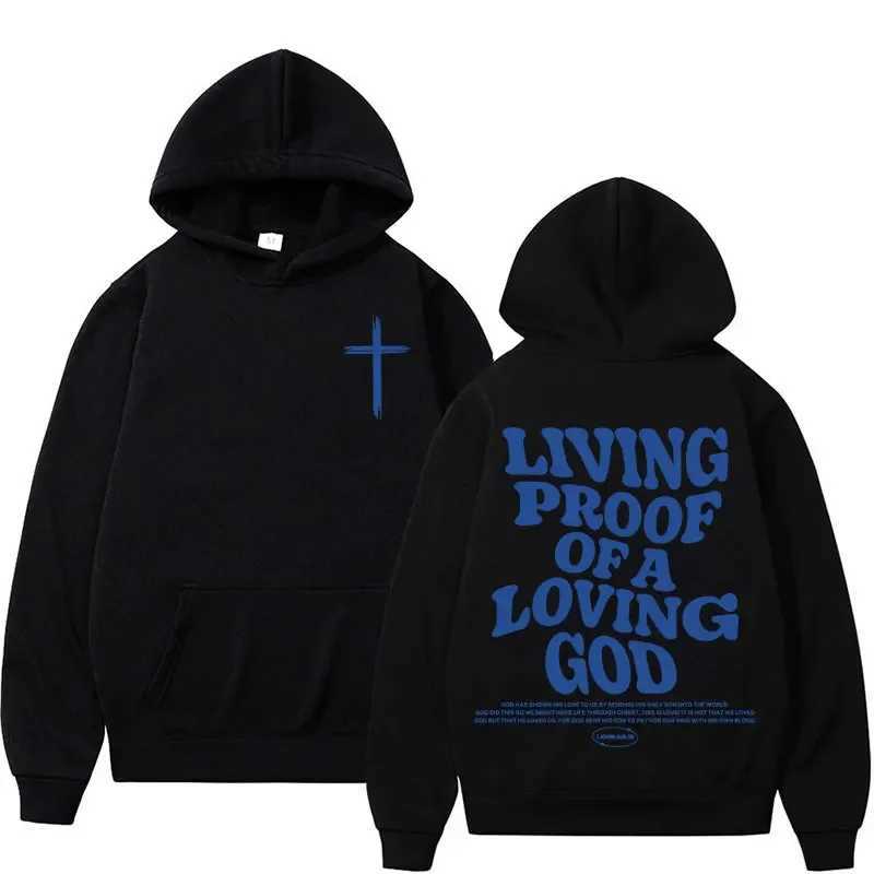 Harajuku Aesthetic Christian Jesus Church Hoodie Bible Verse God Loves You Hooded Mens Women Vintage Sweatshirts Streetwear Y2K J251136