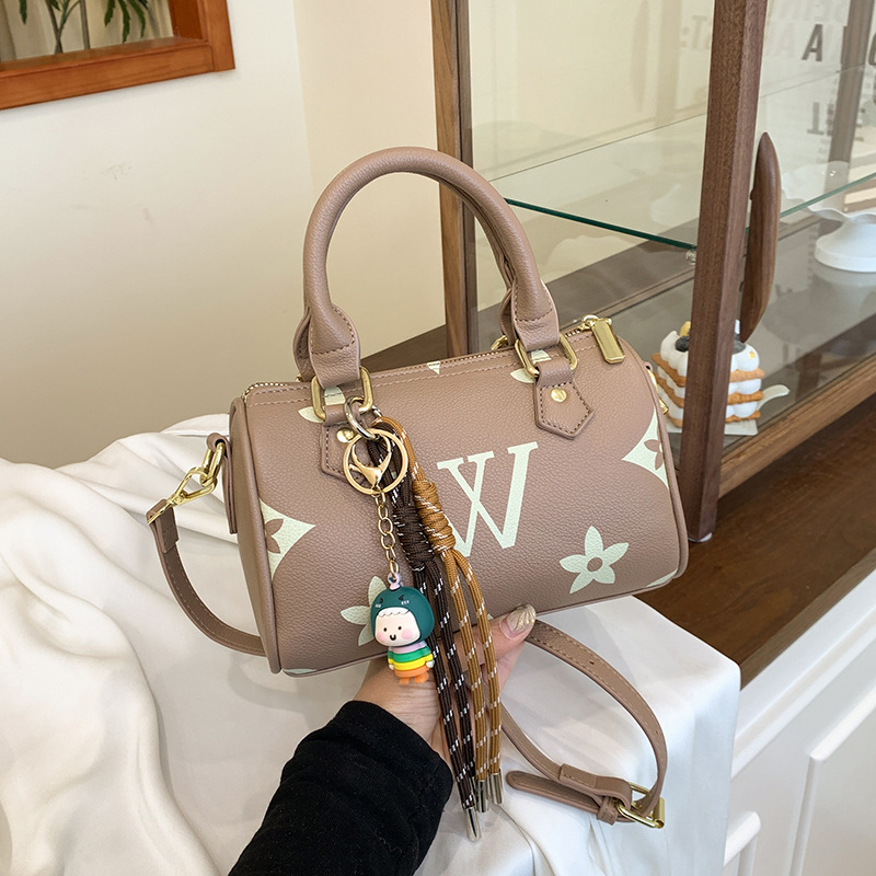 New printed handbag, versatile ins Boston pillow emed mother-daughter bag 2025