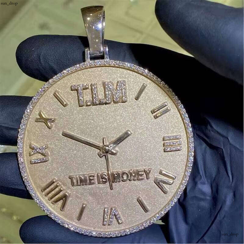 Custom Hip-Hop Jewelry VVS Moissanite Moissanite Name Logo Iced Out Pendant