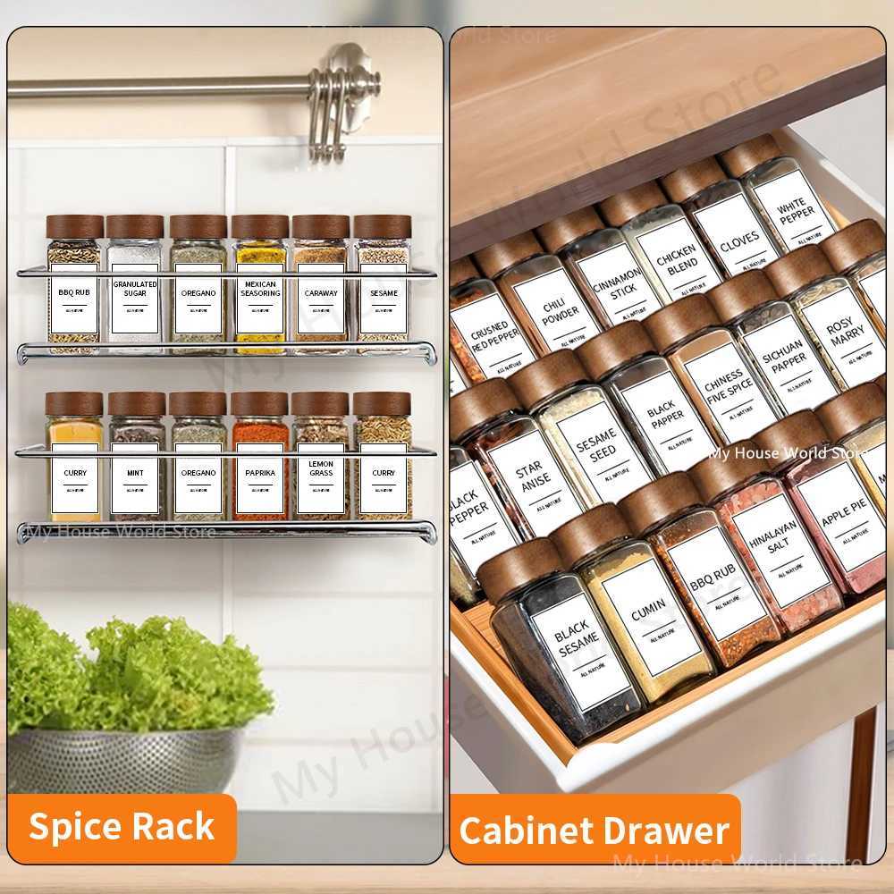 13Pcs Glass Spice Jars with Bamboo Lids 4oz Glass Jars Spice Jar Set Seasoning Jars Organizer Storage Bottles for Spice Rack Y251126