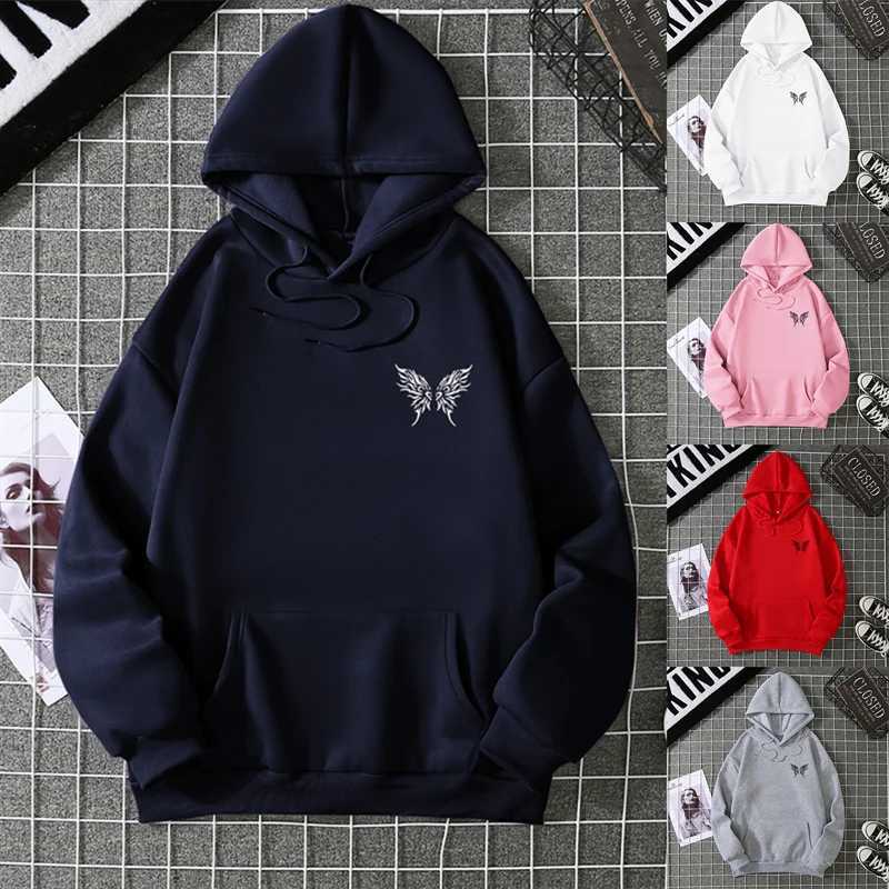 In The Future Dark Black Butterfly Creative Design Hoodie For Male Hip Hop Fleece Hoody All-Match Fashion Streetwear Pocket Tops J251136