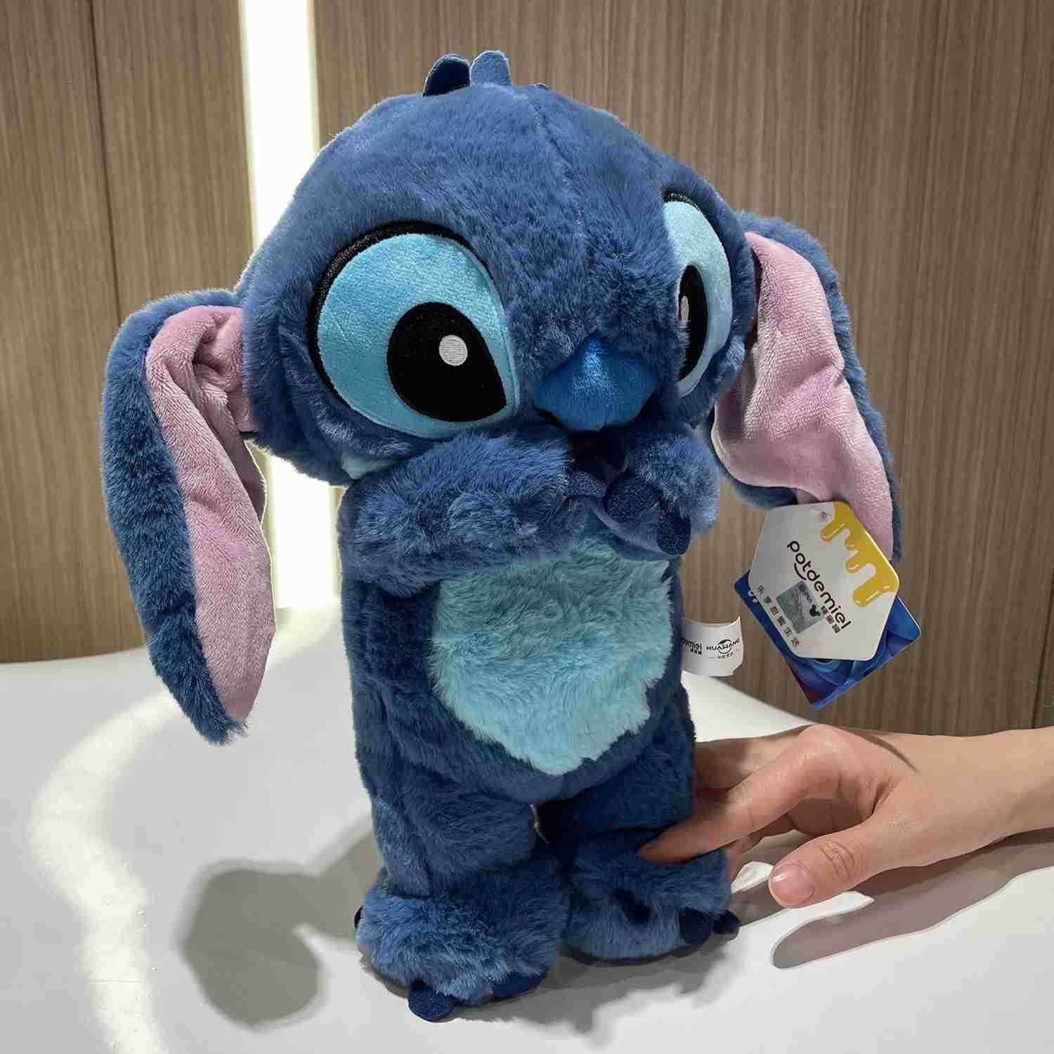 Disney Genuine Lilo Stitch Plush Toy Doll Sitting Stitch Stuffed Soft Toy Car Pillow Comforting Toy Kids Xmas Birthday Gift H251126