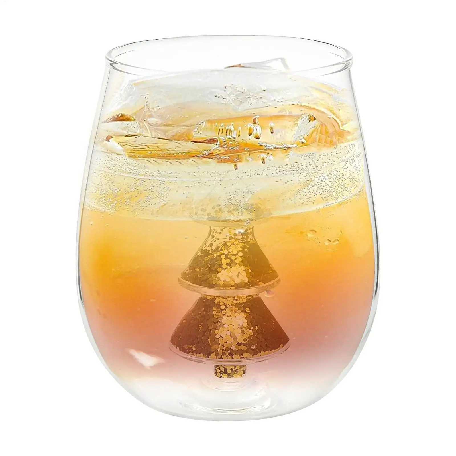 Creative Glass Christmas Cup 3D Christmas Tree Inside Mug Wine Glass for Daily Party Drinking Glasses Coffee Milk Mug Lover Gift C251126