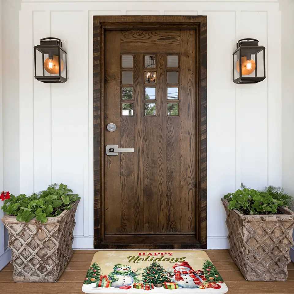 Happy Holidays New Year 2026 Floor Door Kitchen Bathroom Mat Anti-Slip Outdoor Doormat Living Room Entrance Carpet RugM251126