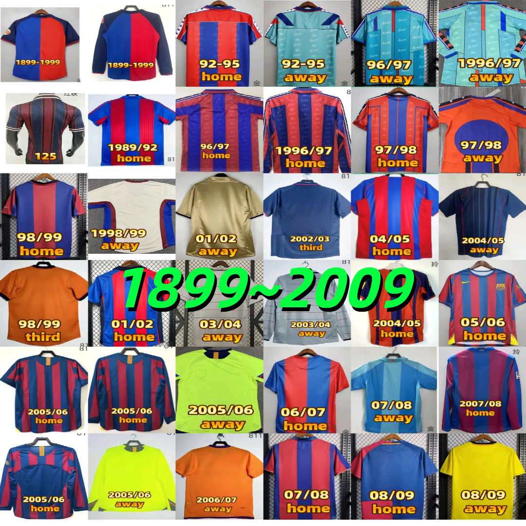 Retro BarcelonaSoccer Jersey 92 93 94 95 96 97 98 99 00 01 02 03 04 05 06 07 08 09 ROMARIO MARADONA N E Y M A R J R HENRY Retro shirts