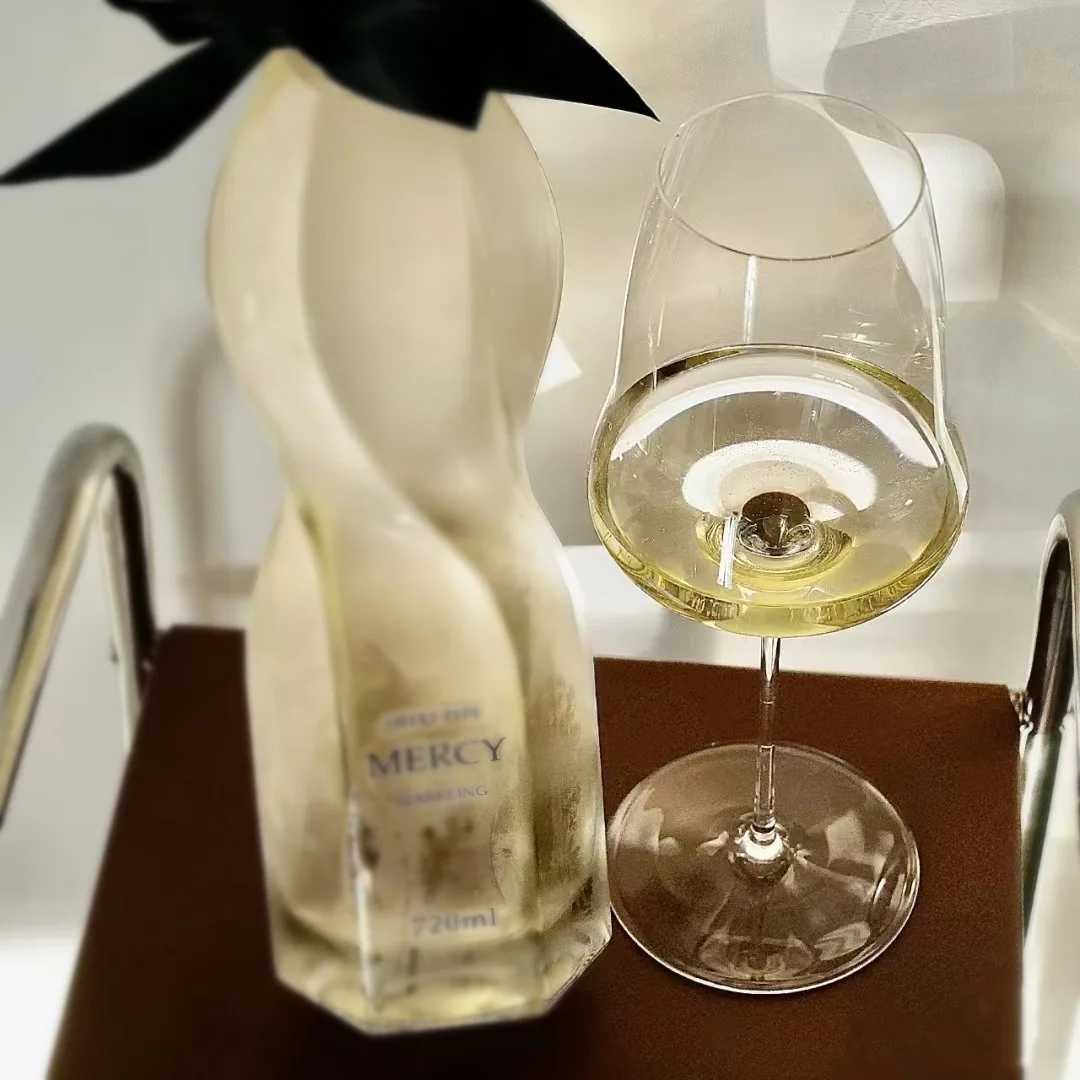 2PCS Superior Quty Crystal Wine Glass 05mm Extremely Thin Handmade Flawless Champagne Cup C251126