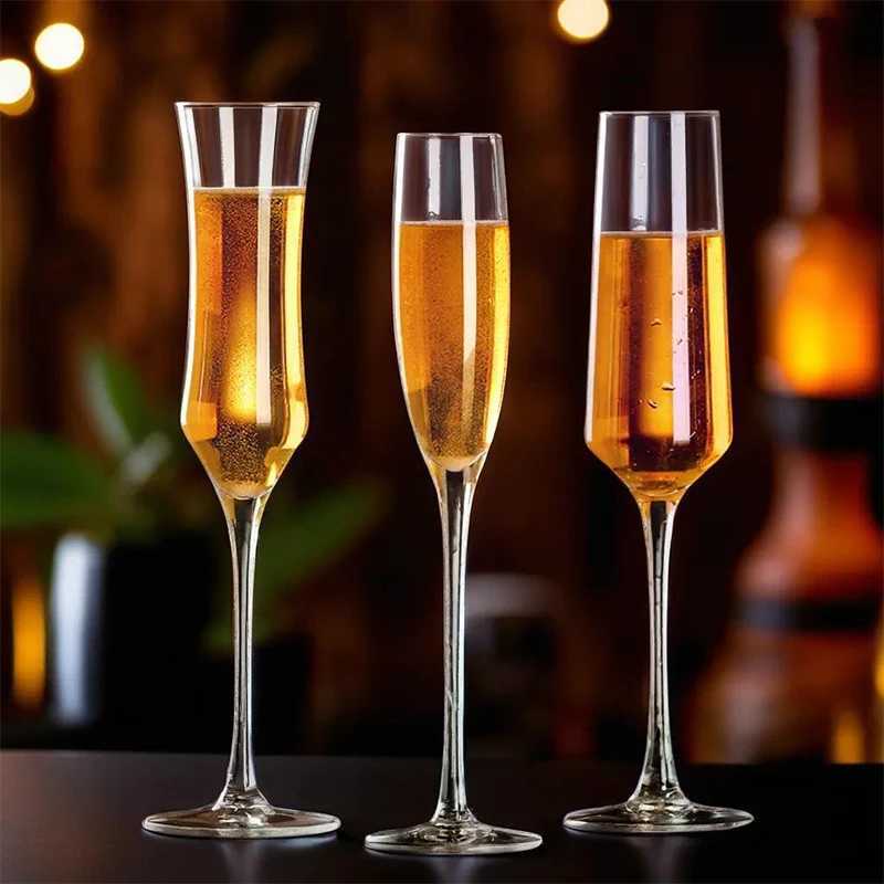 High-value Champagne Glass Cups Sparkling Wine Glass Goblet ic Champagne Glasses Cups Glass Cup Wedding Party Accessories C251126
