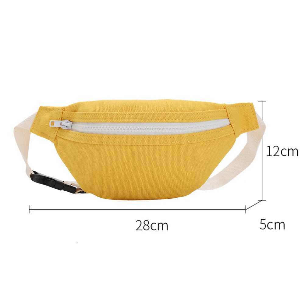 Kids Girls Casual Fanny Waist Bag Canvas Chest Bum Belt Pack Zip Ladies Casual Elegant Lightweight Daily Shoulder PouchT251126
