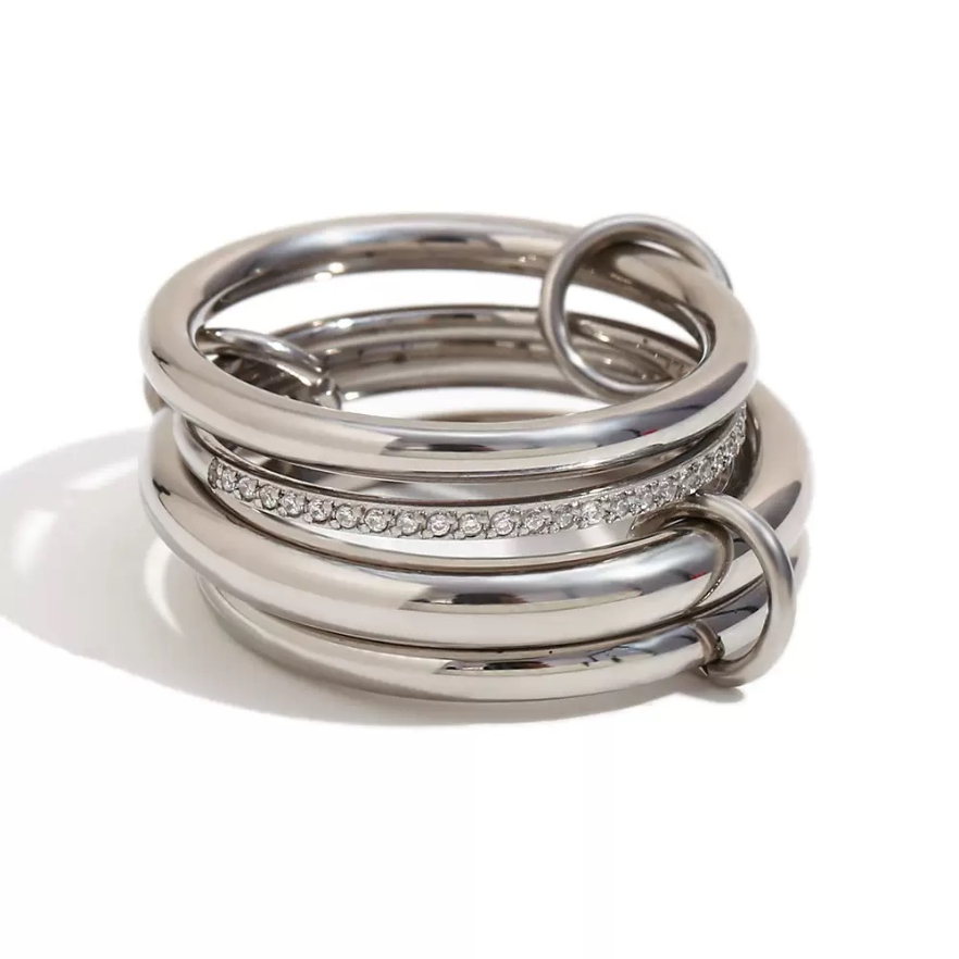 accessories woman Classic Rhodium Plated wedding consecutive high quality rings lab grow dia designer ring jewelry