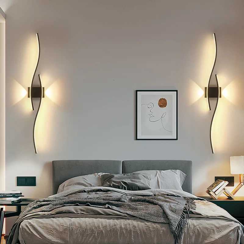 LED Wall Lamp Modern Home Room Decoration Wall Light Bedroom Bedside Living Room Tv Background Long-Strip Interior Wall Sconces M251126