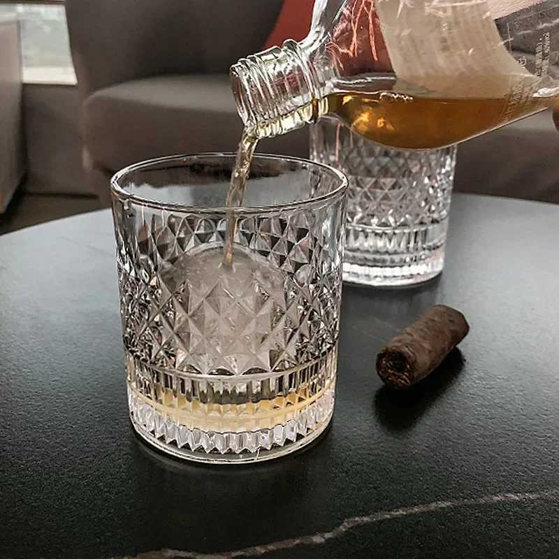 330ml Vintage Cup Transparent Crystal Glass Whiskey Cup Brandy European Style Wine Glasses Cups Wholesale Cups Drinking Glass C251126