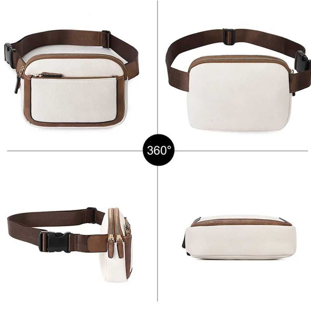 Korean Style Womens Fanny Pack PU Leather Adjustable Strap Crossbody Chest Bag Clutch Bag Card Pocket Women Waist Bag ManT251126