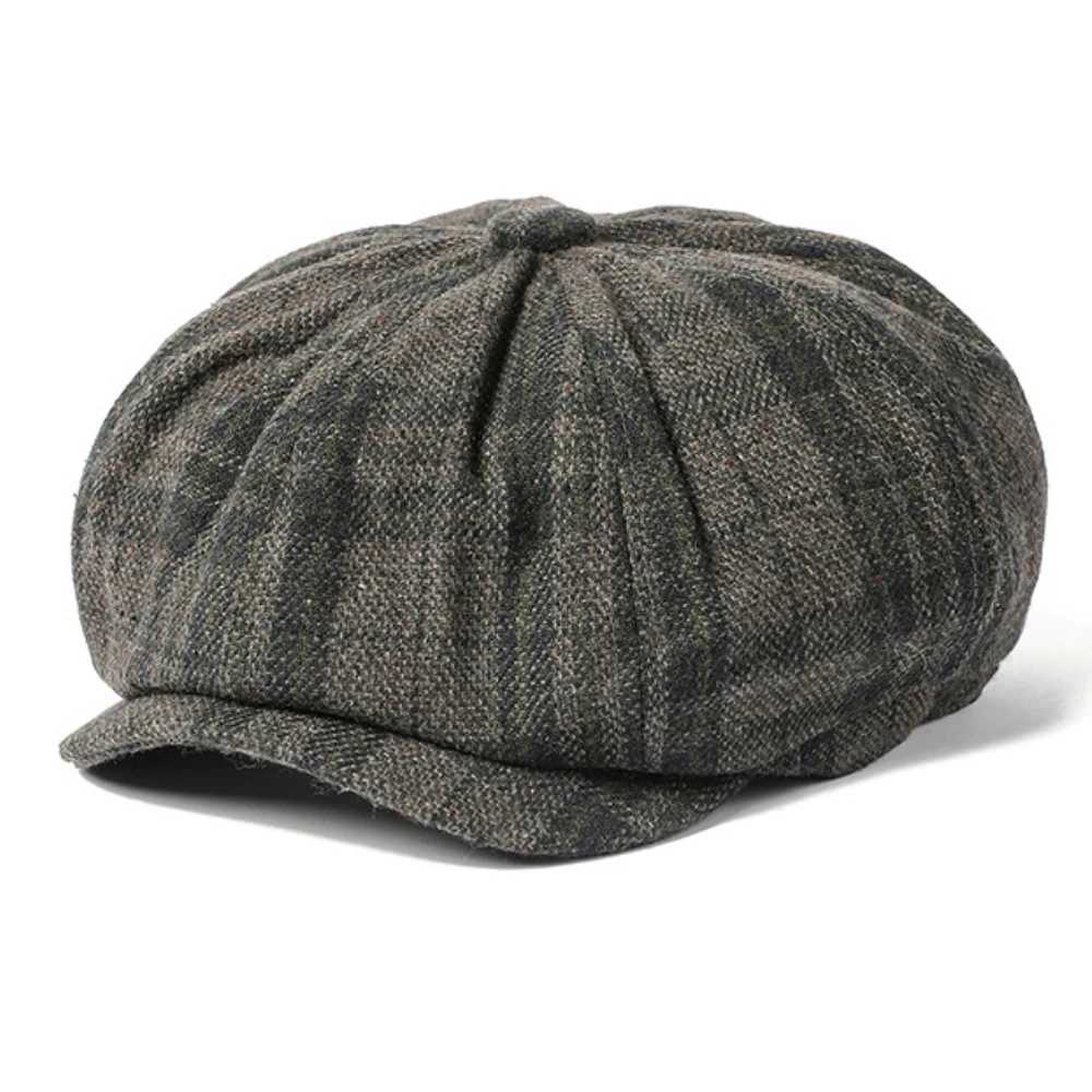 HT4966 Berets for Men Women Retro Artist Painter Plaid Beret Hat Male Female Octagonal Flat Cap Autumn Winter Wool Hat Beret Cap J251125