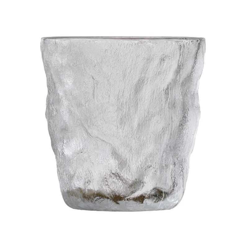 Net Red Japanese Glacier Cup Crystal Hammered Whiskey Glass Small Tea Cup Household Drink Water Cup Liquor Plum Wine C251126