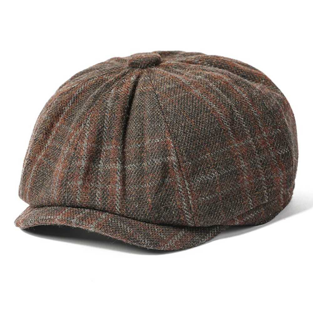 HT4966 Berets for Men Women Retro Artist Painter Plaid Beret Hat Male Female Octagonal Flat Cap Autumn Winter Wool Hat Beret Cap J251125