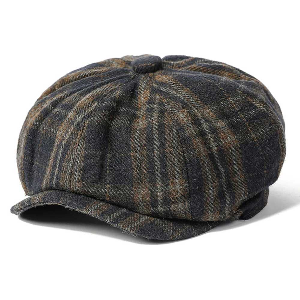 HT4966 Berets for Men Women Retro Artist Painter Plaid Beret Hat Male Female Octagonal Flat Cap Autumn Winter Wool Hat Beret Cap J251125