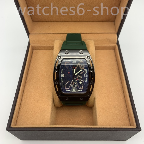 2025 Reloj Hombre Top Luxury Brand Wristwatch Fashion Ghost Head Quartz Watch Personality Wine Barrel-shaped Men's Watch