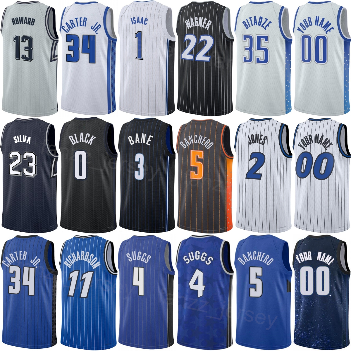 Printed Man 2026 City Basketball Noah Penda Jersey 93 Woman Child Tyus Jones 2 Jamal Cain 8 Jase Richardson 11 Goga Bitadze 35 Jett Howard 13 Jonathan Isaac 1 Shirt