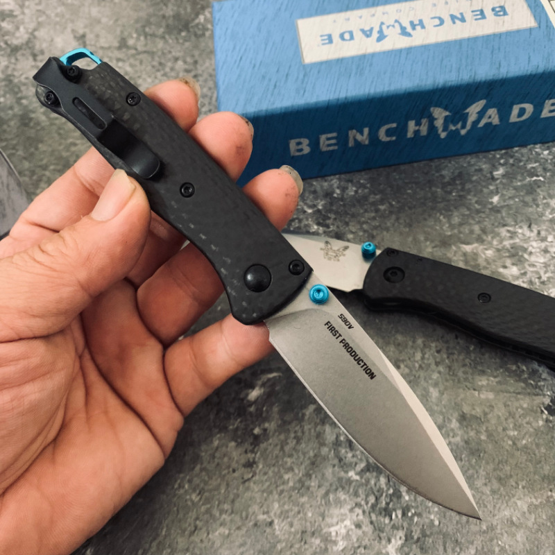 BM 533-3 Mini Bugout Carbon Fiber Folding Knife 2.82" S90V Black Outdoor Camping Hunting Pocket Tactical EDC Tool 535 Knife