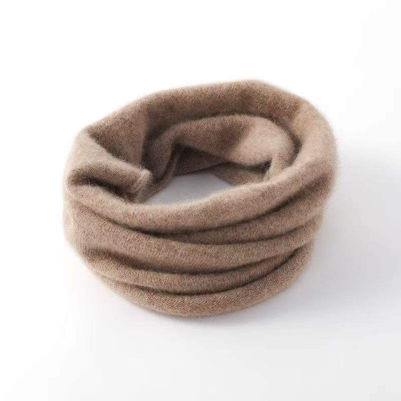 K533 100% pure wool scarf for men and women, all-match solid color scarf, Korean style, autumn and winter knitted neck warming neck cover