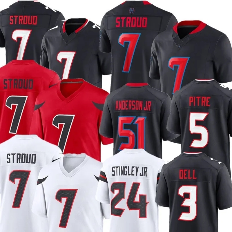 C.J. Stroud Jersey Football Christian Kirk Joe Mixon Davis Mills Jalen Pitre John Metchie III Ka'imi Fairbairn Azeez Al-Shaair Dare Ogunbowale Cade Stover Women Youth