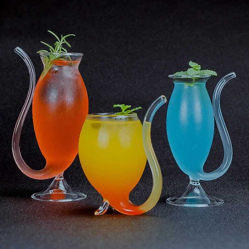 Creative Cocktail Glass Wine Whiskey Glasses Transparent Juice Milk Beer Cup For Party Home Bar Night Party C251126