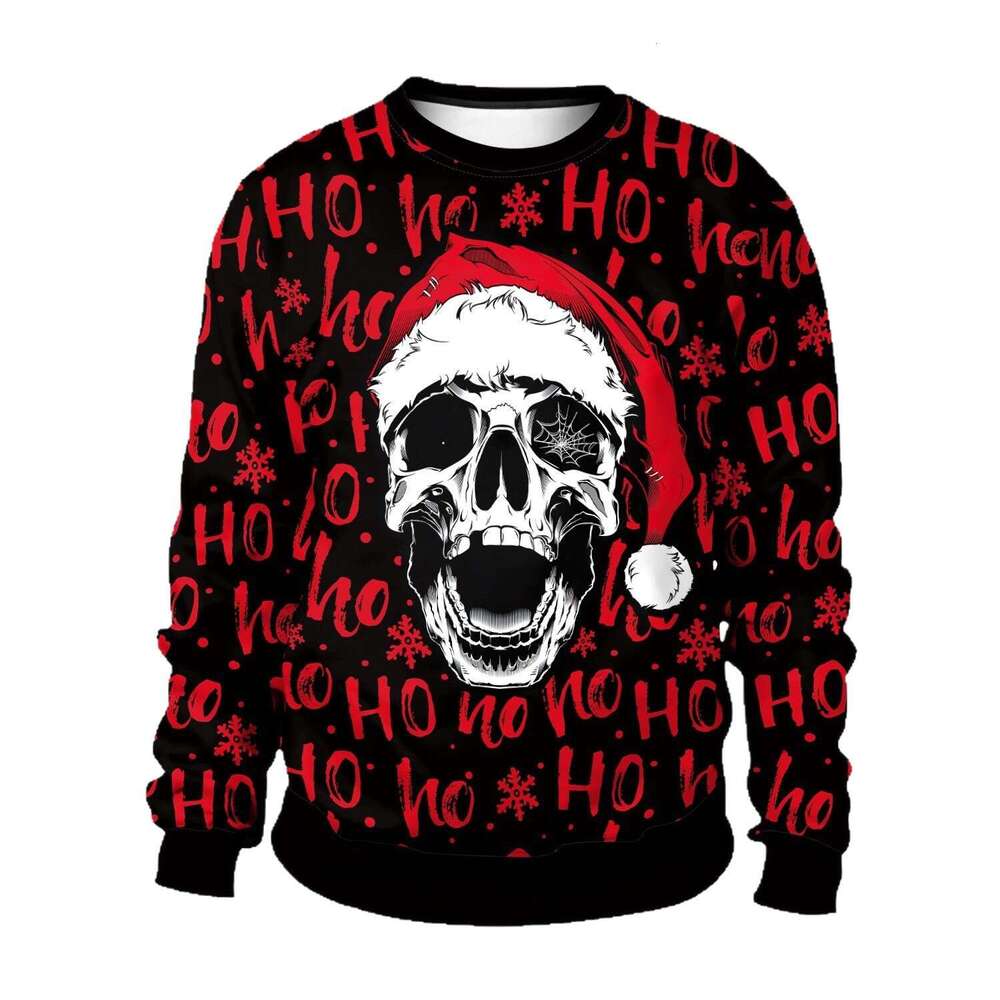 European American Christmas New Men's And Women's Crew Neck Sweatshirt 3D Digital Printing Couple Outfit Manufacturer