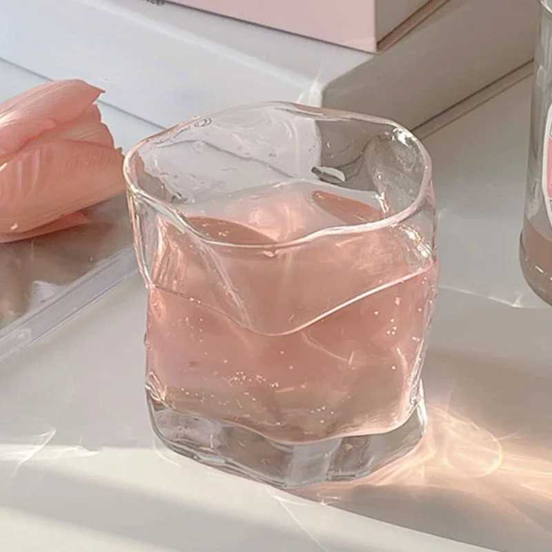 280ml Japanese Twisted Grain Glass Whiskey Cup Water Cup Drinkware Cocktail Vodka Wine Cup Espresso Coffee MUg Milk Cup C251126