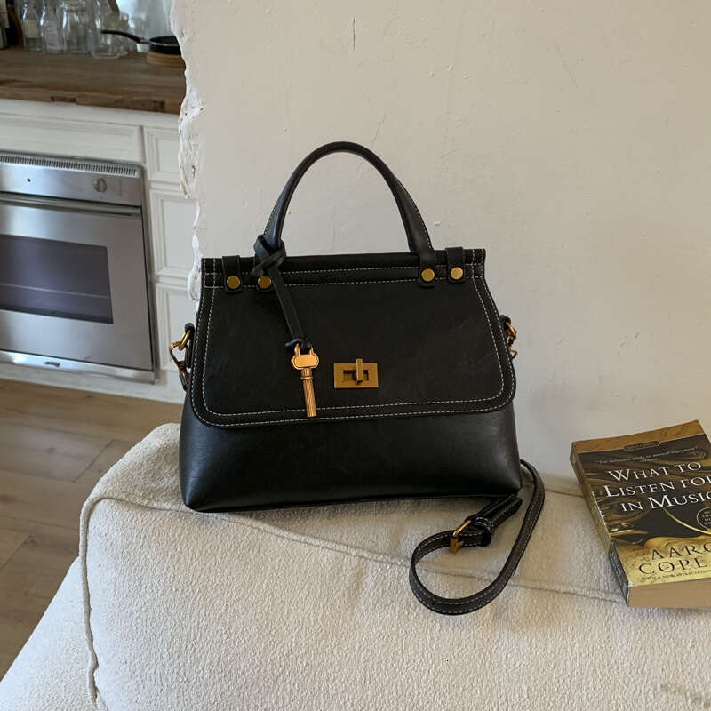 Large Capacity 2025 New Matte Fashion Retro Leather Single Shoulder Crossbody Bag Women's Handbag