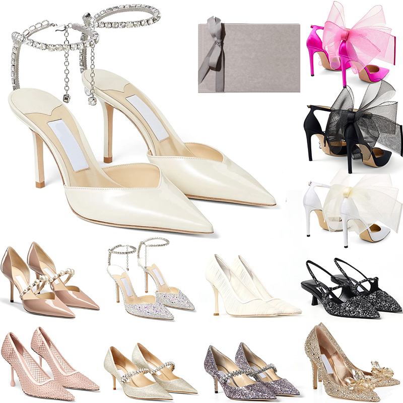 designer high heels dress shoes for women black white nude loafers luxury heel patent leather diamond womens wedding party shoe