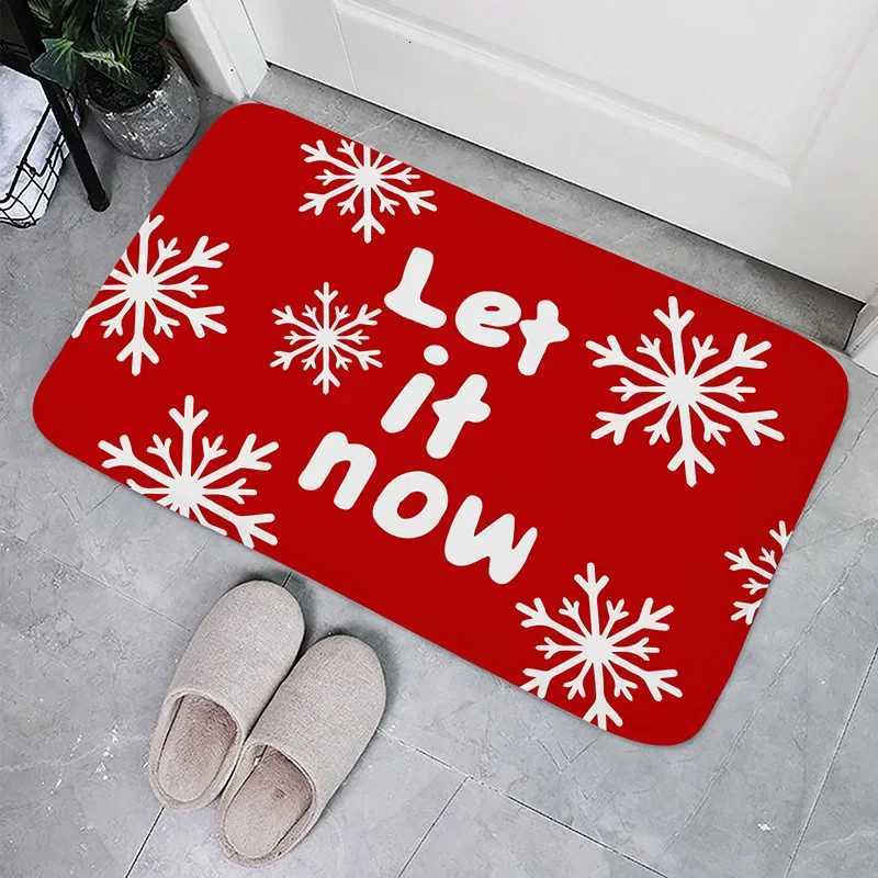 Christmas Plaid Check Floor Mat Decorations Winter Xmas Front Door Mat Bathroom Non-Slip Foot Pad Christmas DecorationsM251126