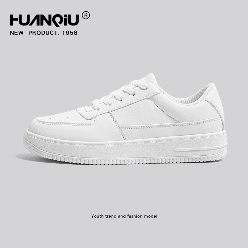 HUANQIU Free shipping designer Running Shoes Thick soled white shoes men trendy shoes casual sports board shoes men