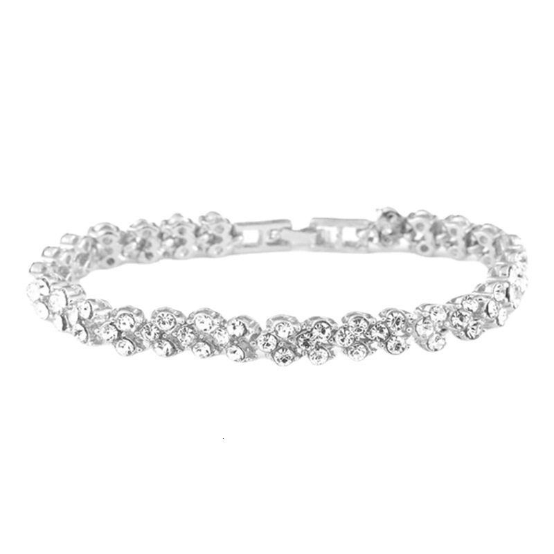 Star Union Roman Women's Brick and Stone Crystal Bracelet Accessories