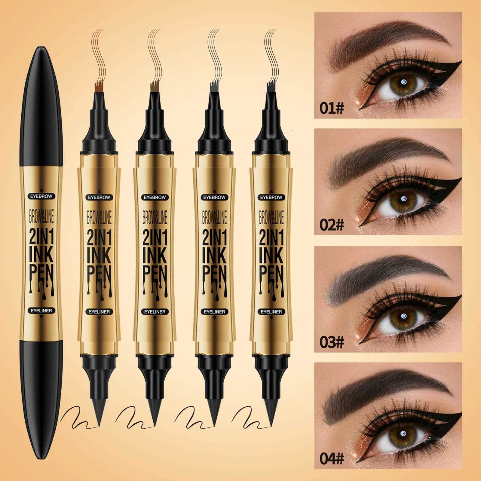 4 Colors Long-lasting liquid Eyebrow pencil Ultra-fine anti-stain waterproof and perspiration-proof quick drying EyelinerT251126