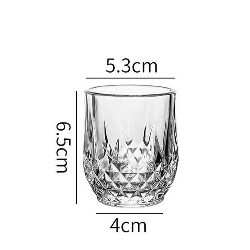 2pcs Sets Luxury Wine Glasses Creative Carved Whiskey Glass Party Exquisite Transparent Glass Cup Water Bottle Bar Accessories C251126