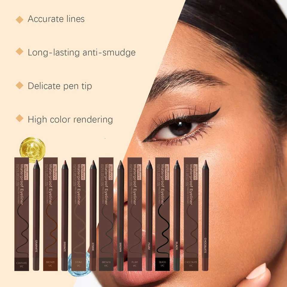 7 Colors Eyeliner Pencils Lasting Black Brown Waterproof Eyeshadow Contour Stick Anti Smudging Smooth Eye Liner Gel Eye MakeupT251126