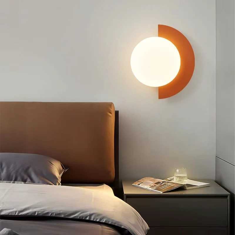 Modern Minimalist Rotoplastic Wall Lamp Bedroom Bedside Lamp Living Room Background Wall Lamp Corridor Balcony Stair Lamp M251126