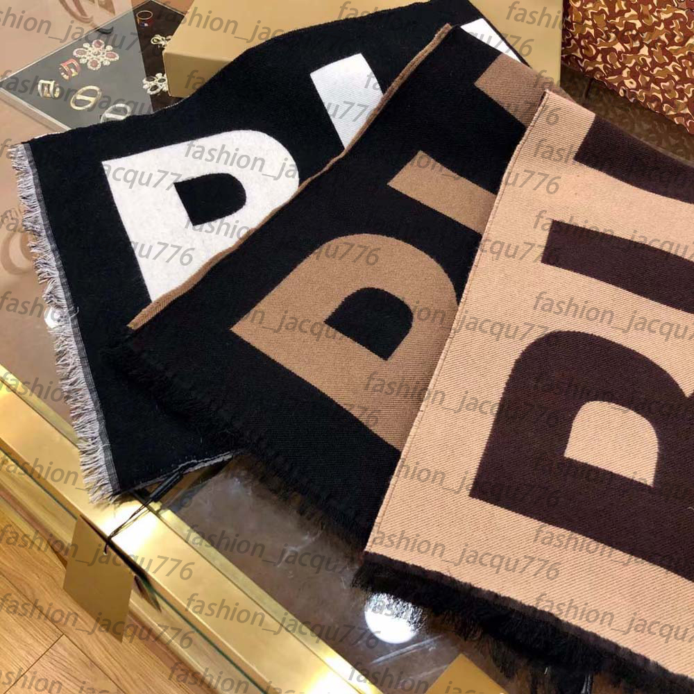Luxury Cashmere Scarf with Bold Letter Print Designer Style Winter Scarf for Men and Women Ultra-Soft Warm Fashion Accessory Perfect Gift for Holidays and Daily