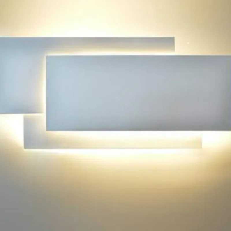 Modern 18W aluminum LED wall lamp living room candlestick lighting staircase square lamp bedroom bedside hotel wall lamp M251126